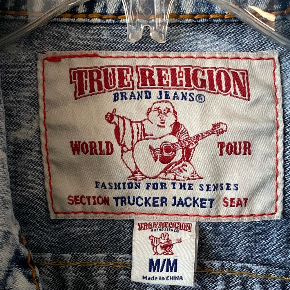True Religion • Acid Washed Rope Stitched Trucker Jacket - Picture 3 of 14